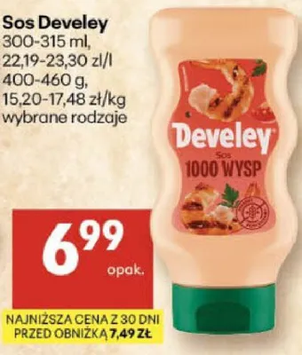 Sos Develey 1000 Wysp promocja w Delikatesy Centrum