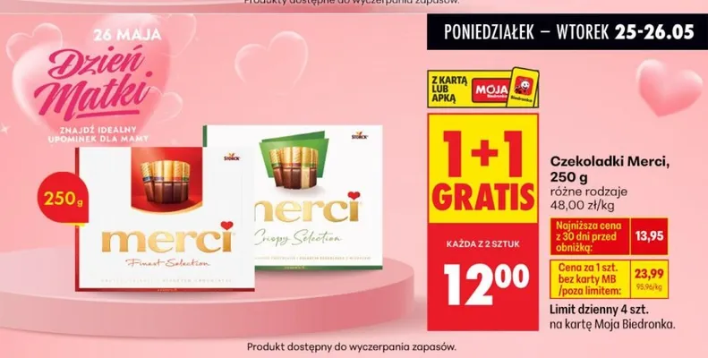 Czekoladki Merci Finest Selection promocja w Biedronka