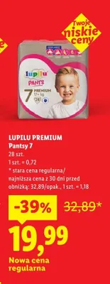 Pieluchomajtki premium pantsy 7 promocja w Lidl