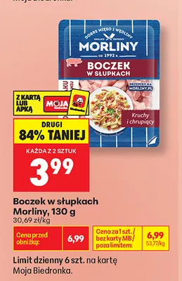Boczek w słupkach Morliny promocja w Biedronka