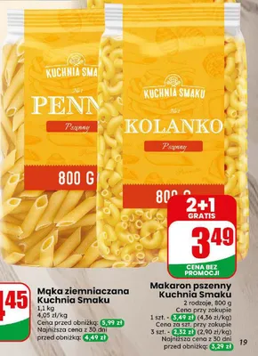 Makaron pszenny Kolanko Kuchnia Smaku promocja w Dino