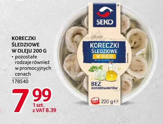 Koreczki śledziowe w oleju Seko promocja w Selgros