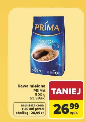 Kawa mielona Prima Finezja promocja w Carrefour