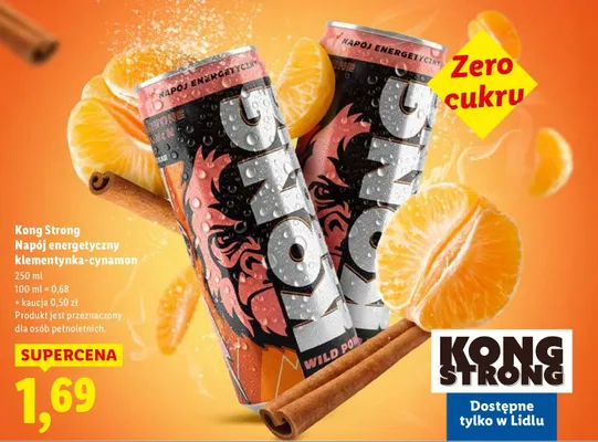 Napój energetyczny klementynka-cynamon promocja w Lidl