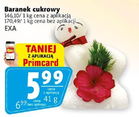 Baranek cukrowy bez aplikacji promocja w Prim Market