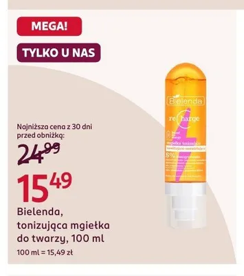Tonizująca mgiełka do twarzy Bielenda promocja w Rossmann