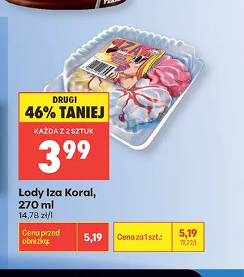 Lody Iza Koral promocja w Biedronka