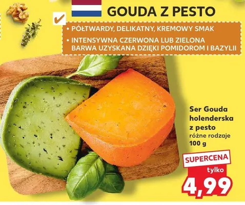 Ser Gouda holenderska z pesto różne rodzaje promocja w Kaufland