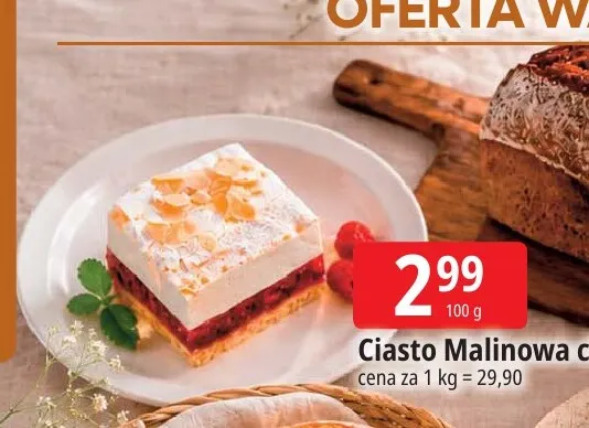 Ciasto Malinowa Chmurka promocja w Leclerc