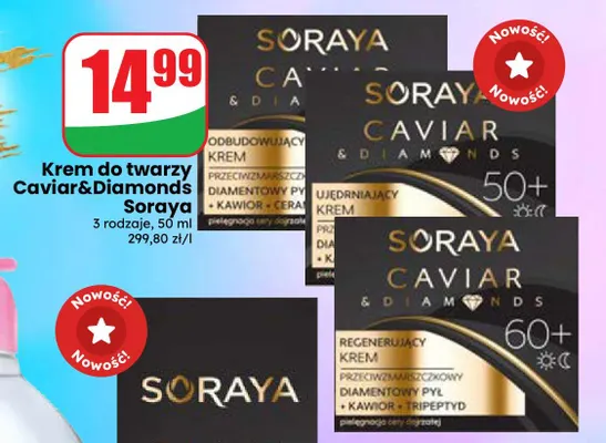 Krem do twarzy Caviar & Diamonds Soraya promocja w Dino