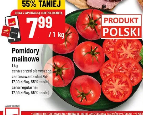 Pomidory malinowe polskie POLOmarket promocja w POLOmarket