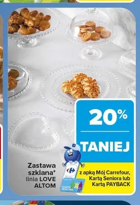 Zastawa szklana Altom Love promocja w Carrefour