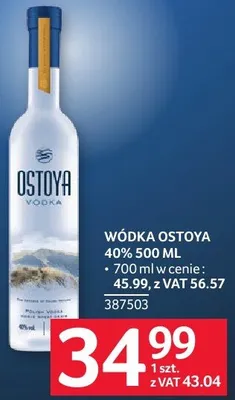 Wódka Ostoya 40% 500 ML promocja w Selgros