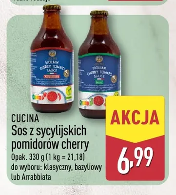 Sos z sycylijskich pomidorów cherry Arrabbiata Cucina promocja w Aldi