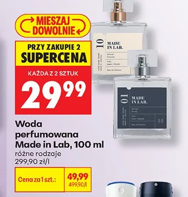 Woda perfumowana Made in Lab 10 promocja w Biedronka