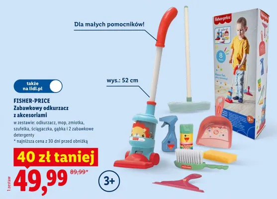 Zabawkowy odkurzacz z akcesoriami Fisher-Price promocja w Lidl