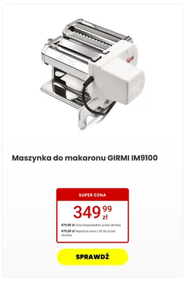 Maszynka do makaronu Girmi IM9100 promocja w Media Expert
