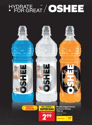 Napój niegazowany Isotonic Oshee grapefruit promocja w Biedronka