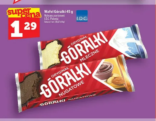 Wafel Góralki mleczne promocja w TOPAZ