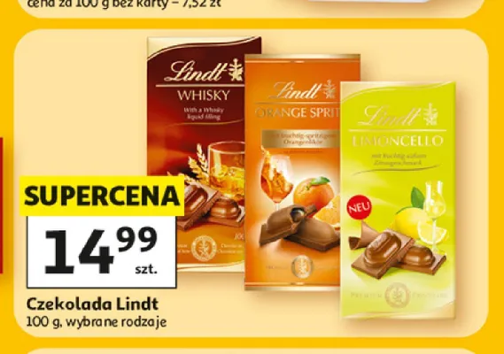 Czekolada Lindt Whisky promocja w Auchan