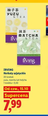 Herbata azjatycka hoijcha Irving promocja w Lidl