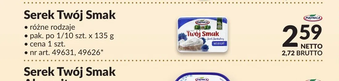 Serek Twój Smak Piątnica promocja w Makro
