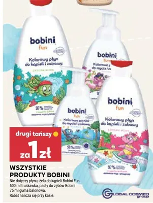 Wszystkie produkty płyn, żel do kąpieli, pasty do zębów, guma balonowa promocja w Stokrotka