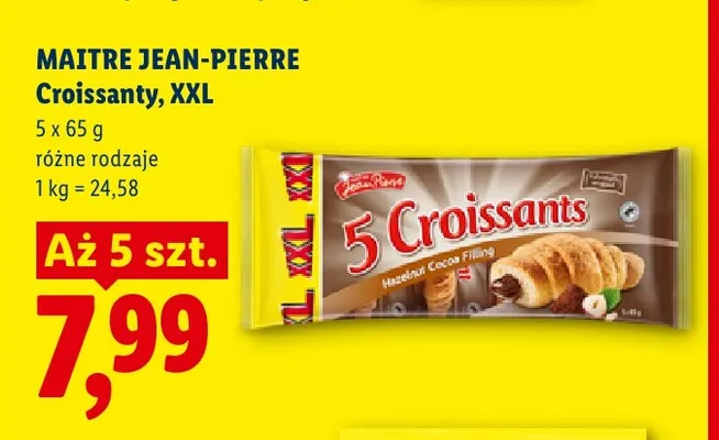 Croissanty Maitre Jean-Pierre XXL 5-pak promocja w Lidl