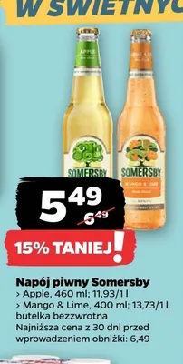 Napój piwny Somersby Mango & Lime promocja w Netto