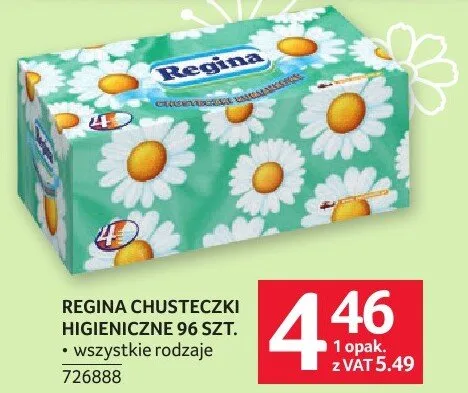 Chusteczki higieniczne REGINA 96 szt. promocja w Selgros