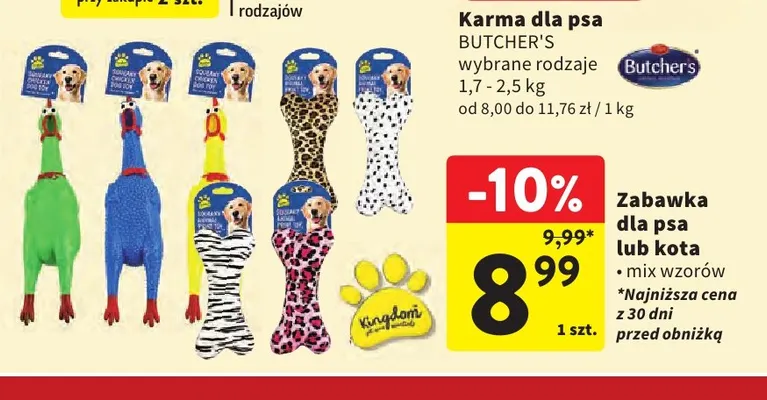 Zabawka dla psa lub kota Kingdom promocja w Intermarche