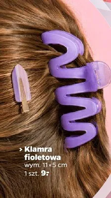 Klamra do włosów fioletowa promocja w Netto
