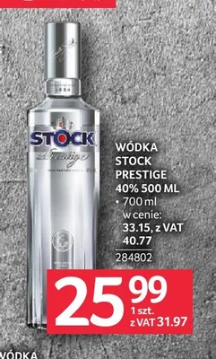 Wódka Stock Prestige 40% promocja w Selgros