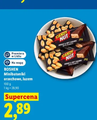 Minibatoniki orzechowe Candy Nut Roshen luzem promocja w Lidl