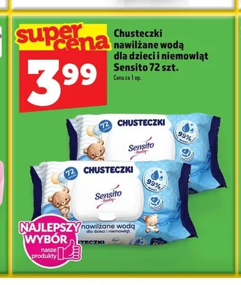 Chusteczki nawilżane Sensito Baby promocja w TOPAZ