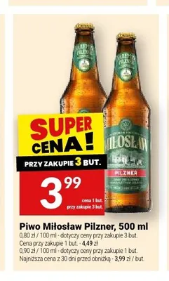 Piwo Miłosław Pilzner promocja w Twój Market