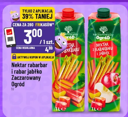 Nektar rabarbar i rabar jabłko zaczarowany ogród promocja w POLOmarket