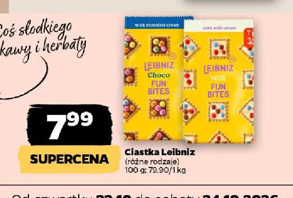 Ciastka Leibniz Choco Fun Bites promocja w Netto