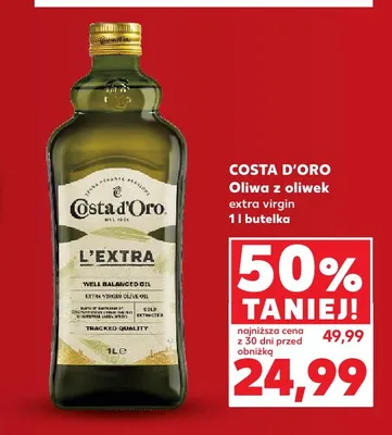 Oliwa z oliwek extra virgin Costa d'Oro promocja w Kaufland