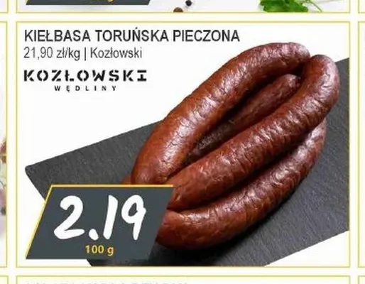 Kiełbasa toruńska pieczona Kozłowski promocja w Słoneczko