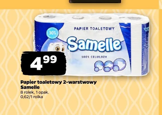 Papier toaletowy 2-warstwowy Samelle 8-pak promocja w Netto