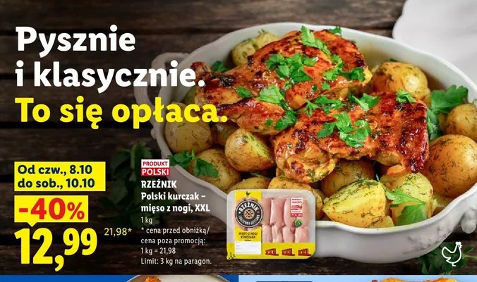 Polski kurczak mięso z nogi XXL Rzeźnik promocja w Lidl