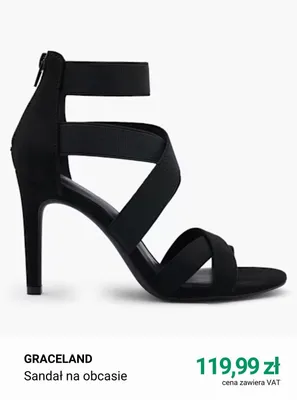 Sandał na obcasie Graceland promocja w Deichmann