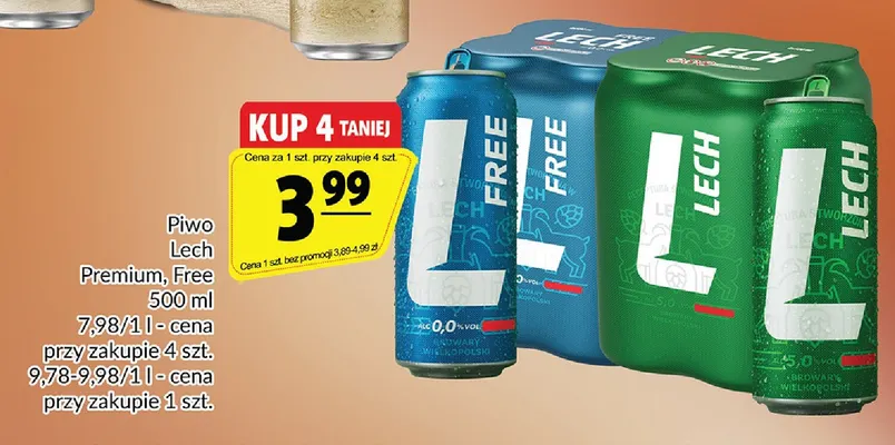 Piwo Lech Premium promocja w Prim Market