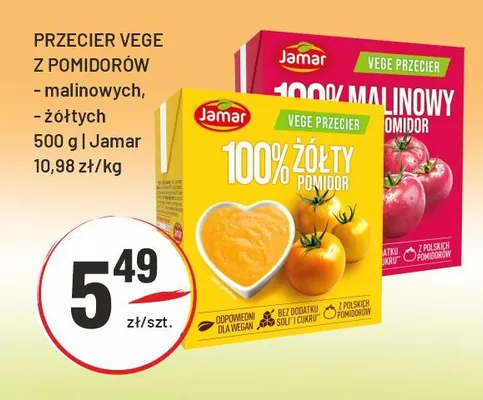 Przecier vege z pomidorów żółtych Jamar promocja w Sedal