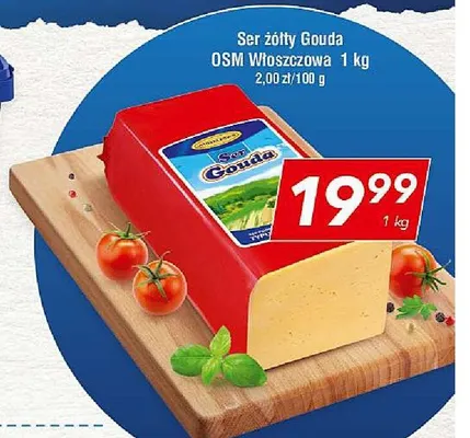 Ser żółty Gouda OSM Włoszczowa promocja w LEWIATAN