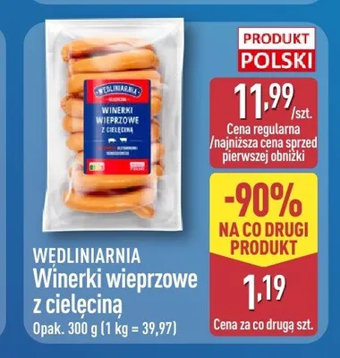 Winerki wieprzowe z cielęciną Wędliniarnia promocja w Aldi