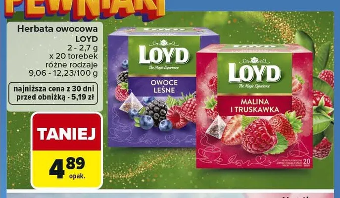 Herbata owocowa LOYD promocja w Carrefour