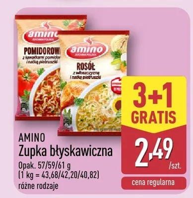 Zupka błyskawiczna różne rodzaje promocja w Aldi