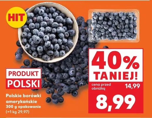 Borówki amerykańskie polskie promocja w Kaufland